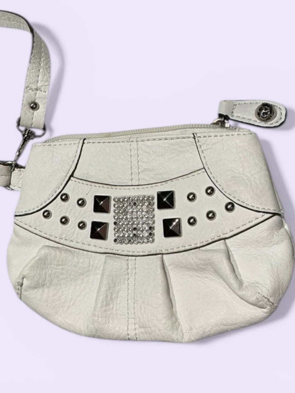 Kathy Van Zeeland Wristlet Vintage Y2K Studded Rhinestone Pouch